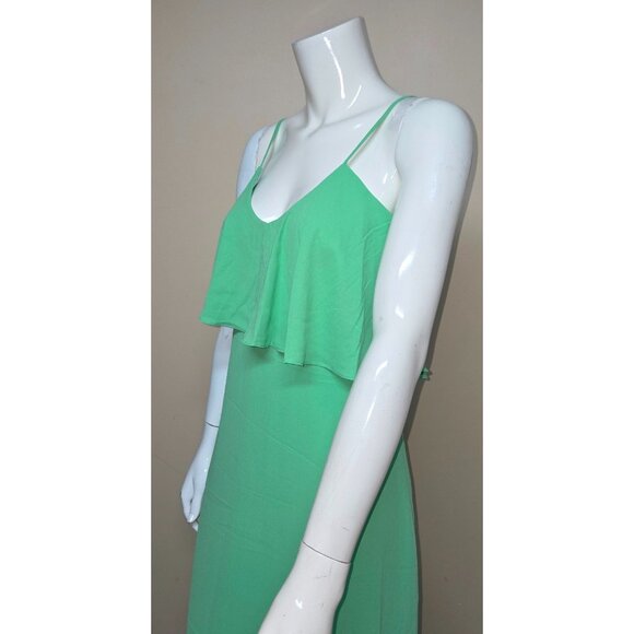 SUNDAY in BROOKLYN Anthropologie Green  Spaghetti Strap Maxi Dress Size Small - Picture 3 of 6